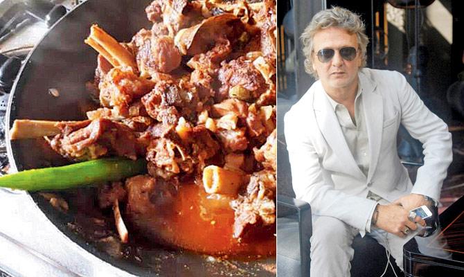 A mutton dish by Phoolchand and (right) Rohit Bal