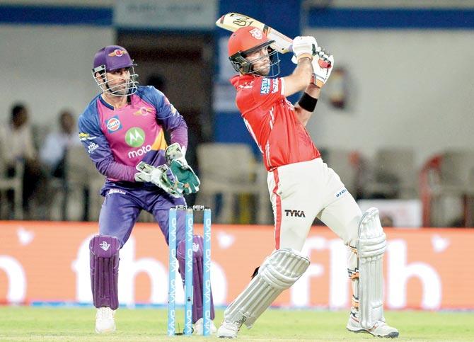 Glenn Maxwell is currently leading the Kings XI Punjab team in IPL-10. Pic/AFP