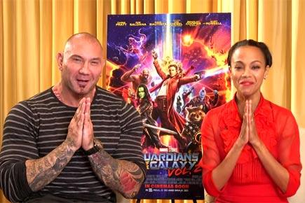 Zoe Saldana and Dave Bautista's special shout out to Indian fans