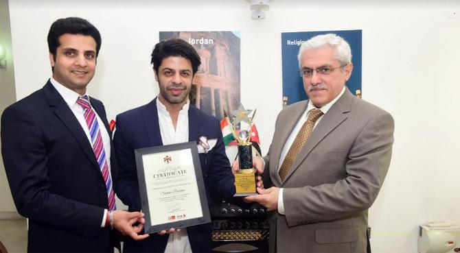 Jordan Tourism Board Awards Certificate of Appreciation to Ssumier Pasricha