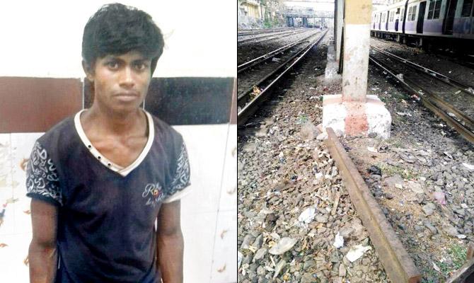 (From left) Deva Sukhlal Kaul had placed a 6-feet-long rail piece on the tracks near CST. File Pic