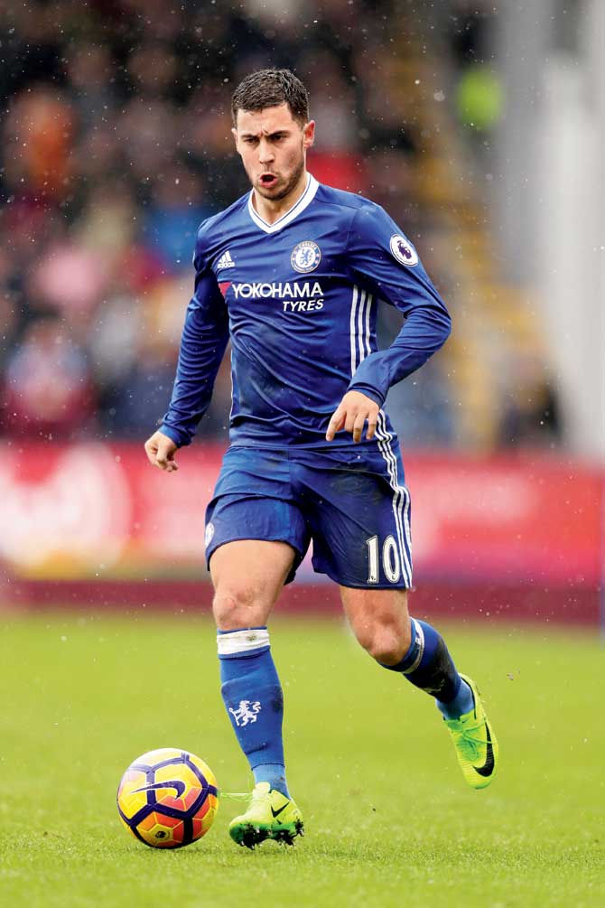 Chelsea’s Hazard has scored 15 goals this season. Pic/Getty Images