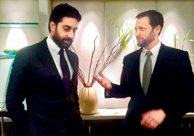 Abhishek Bachchan with US Consul General Thomas L Vajda
