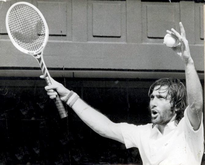 Ilie Nastase during his playing days at Wimbledon in the 1980s. Pic/Mid-Day Archives