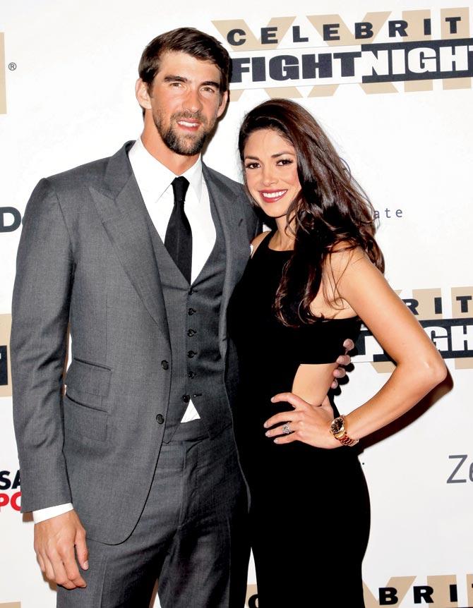 Michael Phelps and Nicole Johnson. Pic/Getty Images