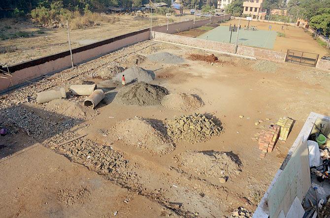 Construction at Sanjay Nagar Maidan in Jogeshwari East was halted mid-March