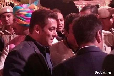 Photos: Salman Khan attends wedding of billionaire Binod Chaudhary's son