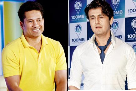 Sonu Nigam is surprised to see Sachin Tendulkar 'pitching' it right!