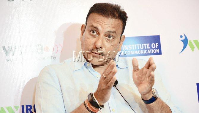 India all-rounder-turned-commentator Ravi Shastri during an event at a city hotel yesterday. Pic/suresh karekera