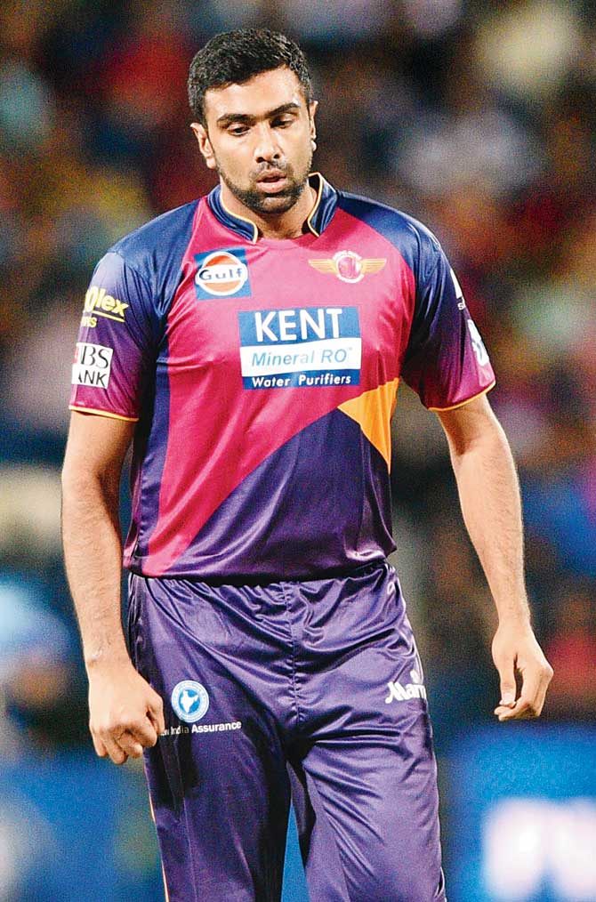 R Ashwin will be missed by Pune Rising Supergiant due to a sports hernia. File Pic