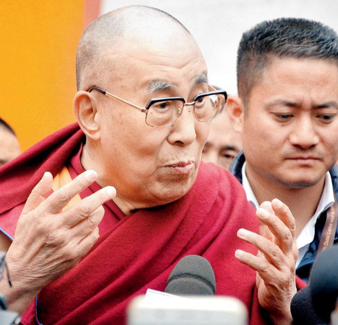 The Dalai Lama  in AP. Pic/PTI