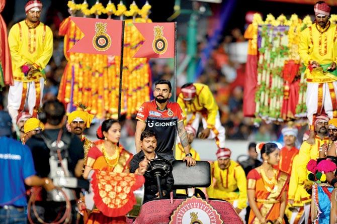Royal Challengers Bangalore captain Virat Kohli attends the 2017 IPL opening ceremony in Hyderabad yesterday. Pic/AFP