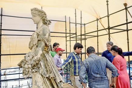 mid-day exclusive: Onsite access to Flora Fountain's restoration