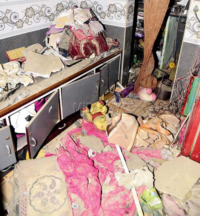 The home in Ganesh Nagar, Wadala was a shambles after the incident