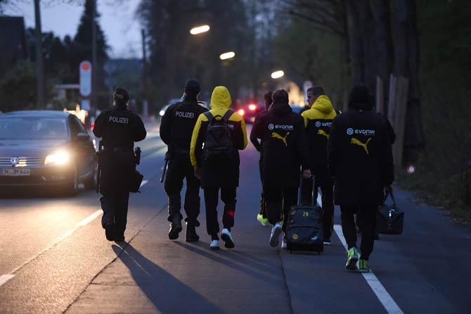 Police escort Dortmund