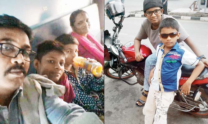 Murugan Govindswami (45) and his family were on their way to Dadar to shop for their upcoming holiday, when the accident took place (right) Govindswami’s youngest son Sanjay Mahadevan was killed on the spot, while his elder son, Pareveshwar, suffered minor injuries