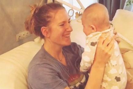 Watch video: Victoria Azarenka loves her little son Leo's laugh