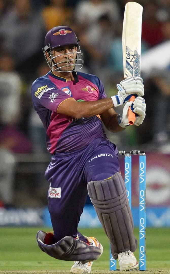 Dhoni during his match-winning knock on Saturday