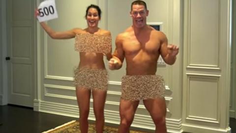 Watch video: WWE star couple John Cena and Nikki Bella go naked!