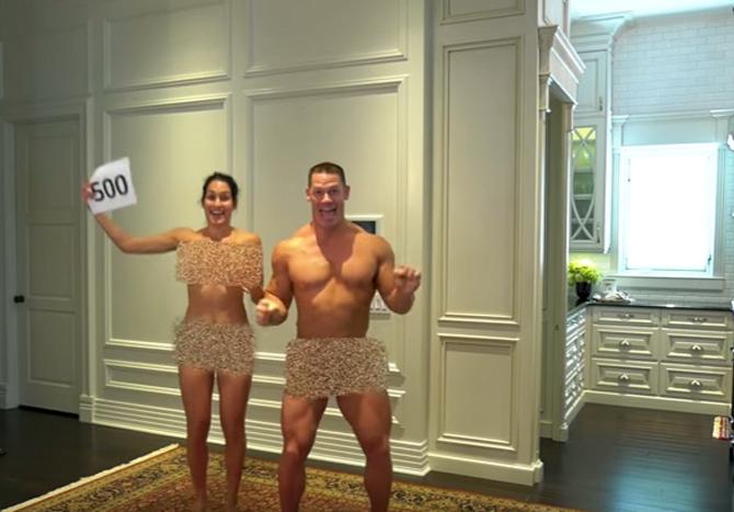 670px x 467px - Watch video: WWE star couple John Cena and Nikki Bella go naked!