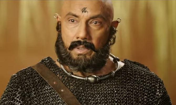 Sathyaraj in a still from the trailer of 