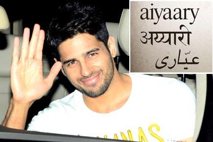 Sidharth Malhotra reveals what 'Aiyaary' means!
