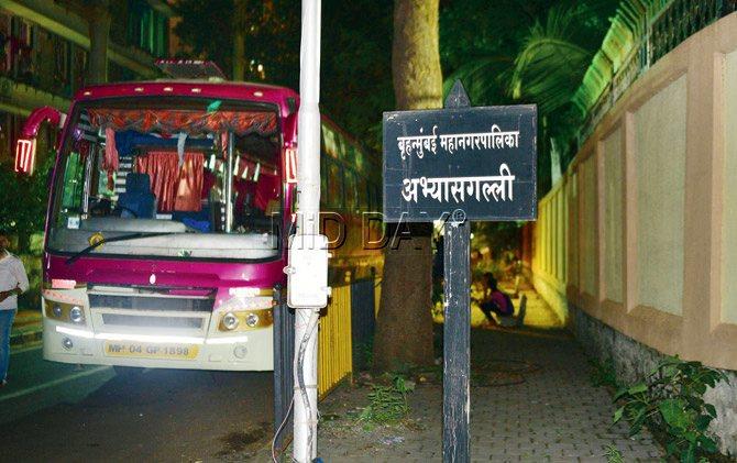 The lane near Poddar Hospital in Worli was renamed Abhyas Gali two years ago