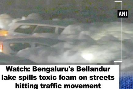 Bengaluru's Varthur lake spills toxic foam on streets hitting traffic movement