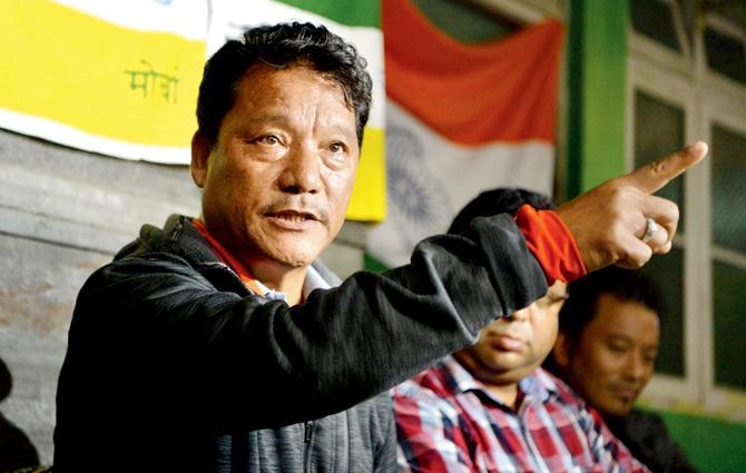 Bimal Gurung, leader of Gorkha Janmukti Morcha (GJM). Pic/AFP