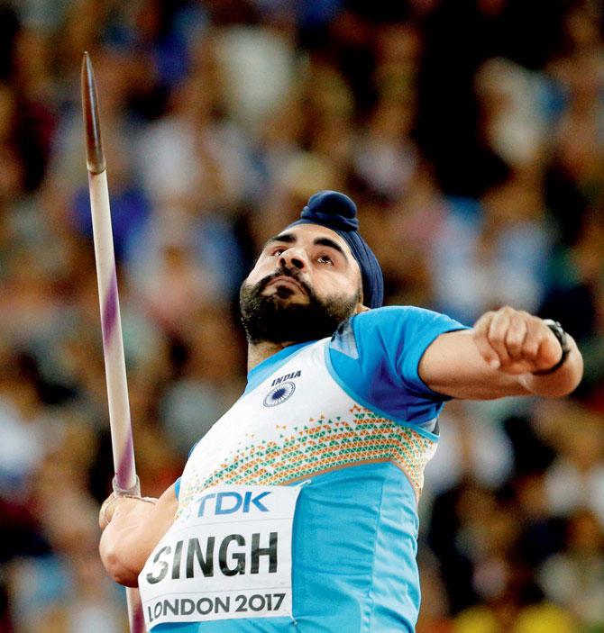 Javelin thrower Davinder Singh Kang