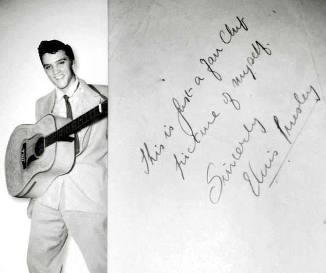 A signed photograph from 1955
