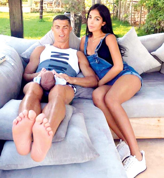  Cristiano Ronaldo with partner Georgina Rodriguez