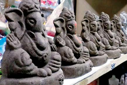Cowdung finds new life as Ganpati idols