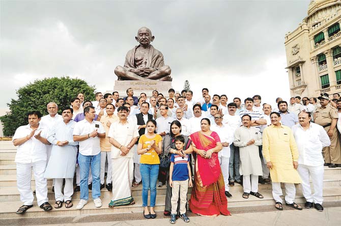 The Gujarat Congress sent its 44 MLAs to Bengaluru to fend off 