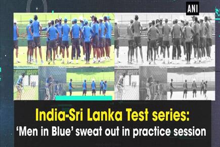 India-Sri Lanka Test series: 'Men in Blue' sweat out in practice session 