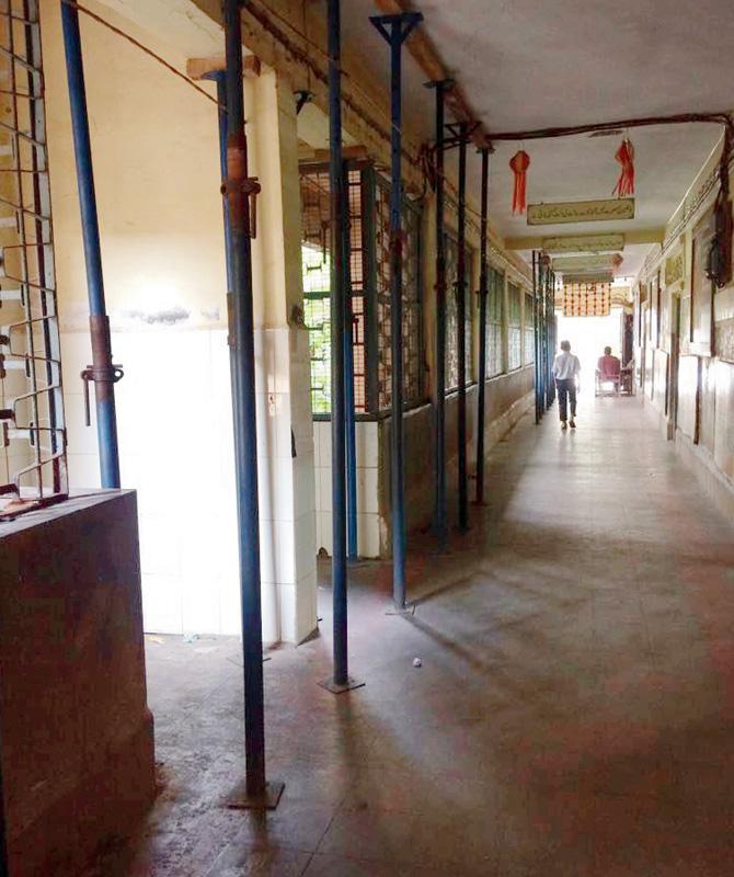 Iron bars in the corridor; certain places have been declared no-go areas for the kids