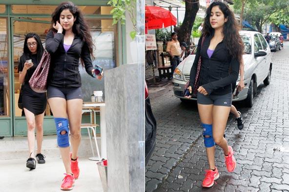 Photos: Injured Jhanvi Kapoor rocks the shorts look!