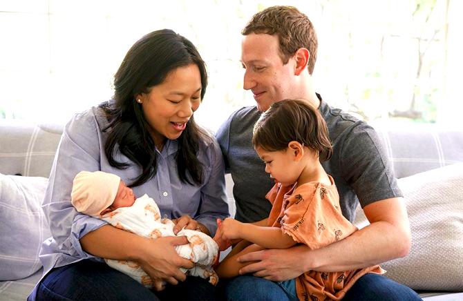 Facebook CEO Mark Zuckerberg with wife Priscilla Chan and new-born daughter. Picture courtesy/Mark Zuckerberg Facebook account