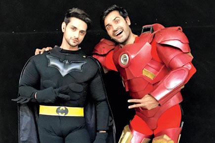 Mrunal Jain and Shakti Arora dress up as Iron Man and Batman