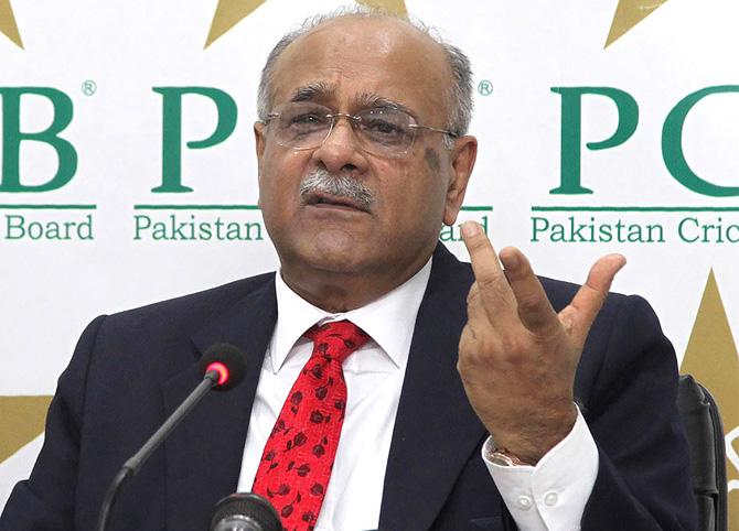 Newly elected chairman of the Pakistan Cricket Board (PCB) Najam Sethi gestures during a press conference in Lahore on August 9, 2017. Sethi vowed Wednesday to bring international competition back to the terror-hit country after years of isolation. Pic/AFP