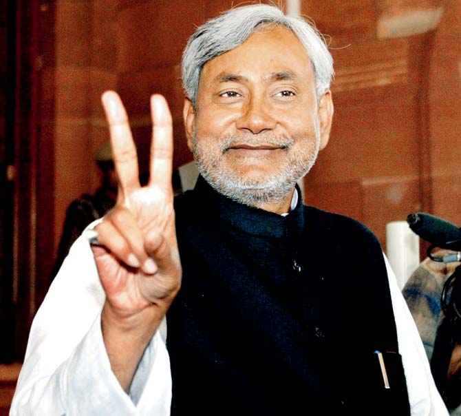 This is the sixth time Nitish Kumar has sworn in as the CM of Bihar. Pic/Getty Images