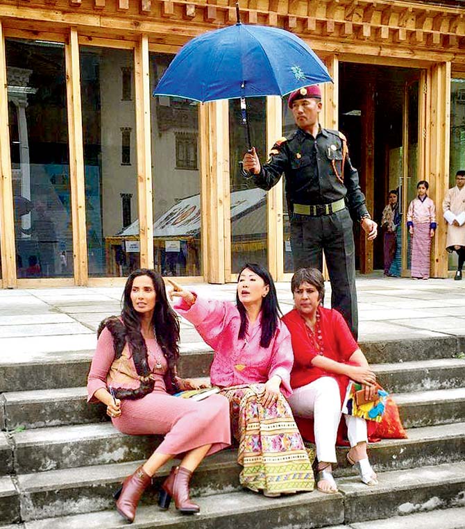 Padma Lakshmi, Queen Mother Ashi Dorji Wangmo Wangchuck and Barkha Dutt