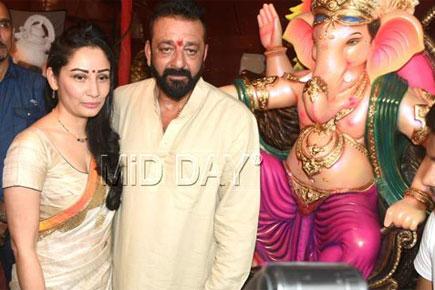 Sanjay Dutt and wife Maanayata celebrate Ganesh Chaturthi in Mumbai