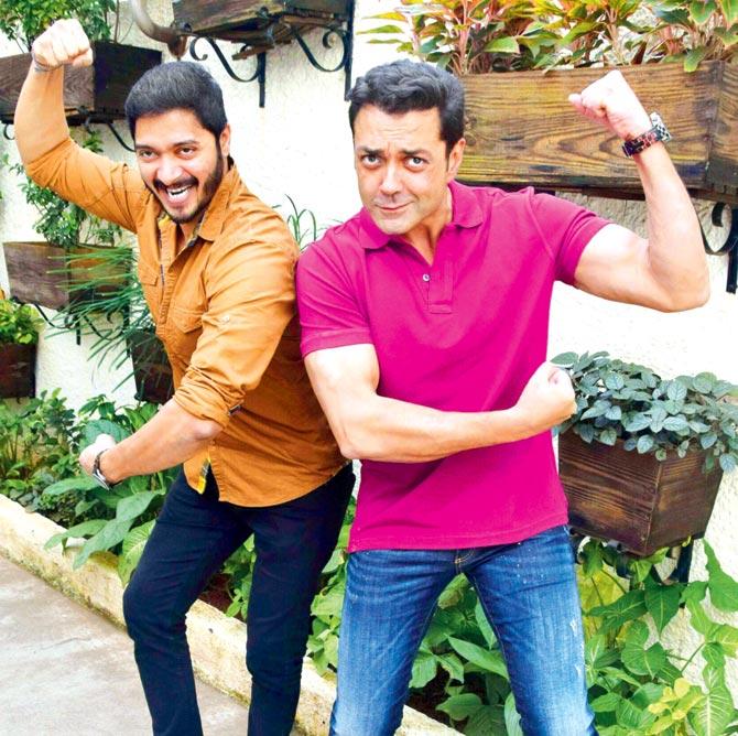 Shreyas Talpade and Bobby Deol