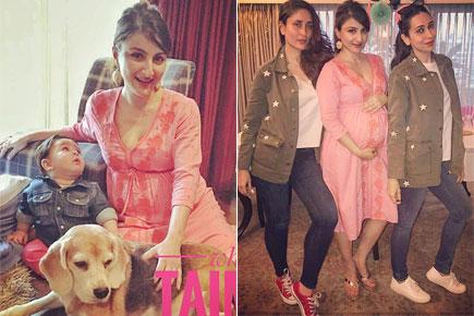 Soha Ali Khan's baby shower: Kareena pampers mom-to-be, Taimur steals the show
