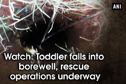 Watch: Toddler falls into borewell, rescue operations underway