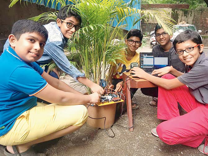 The students who built the tree-protecting gadget