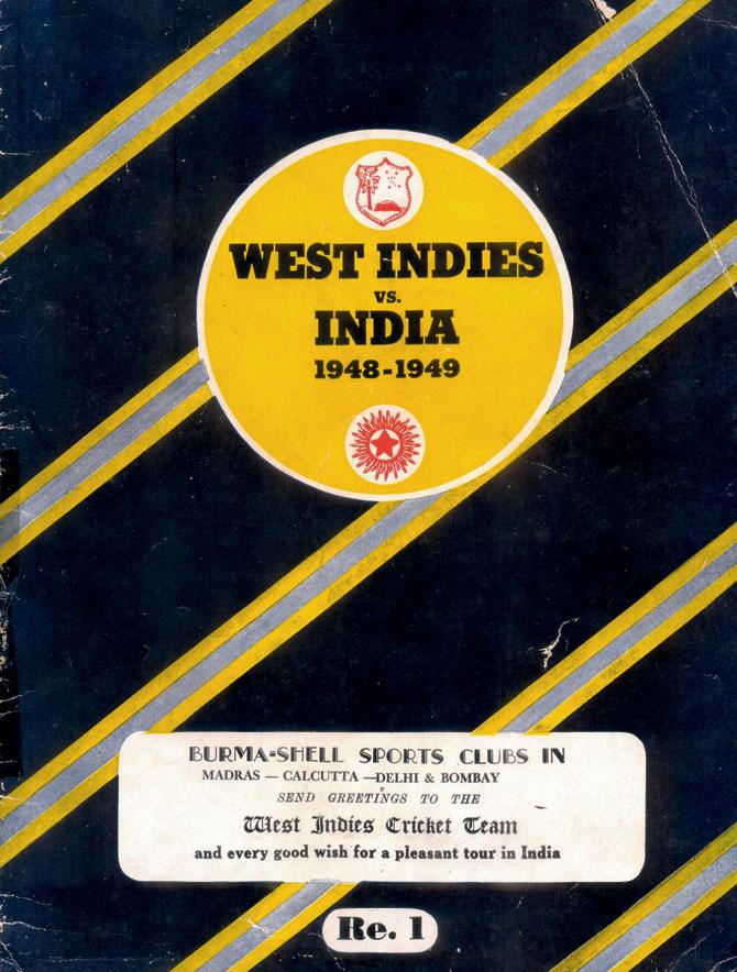 Souvenir for the first ever West Indies vs India Test series