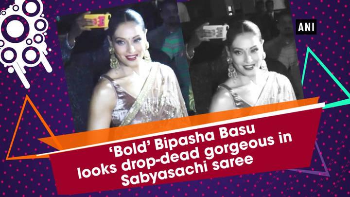 Bipasha Basu looks drop-dead gorgeous in a Sabyasachi saree