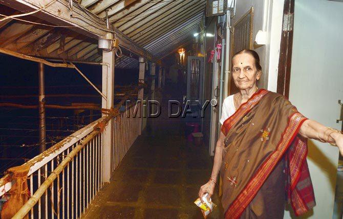 Kusum Gogate, who at 90, is the chawl
